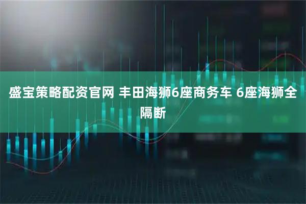盛宝策略配资官网 丰田海狮6座商务车 6座海狮全隔断